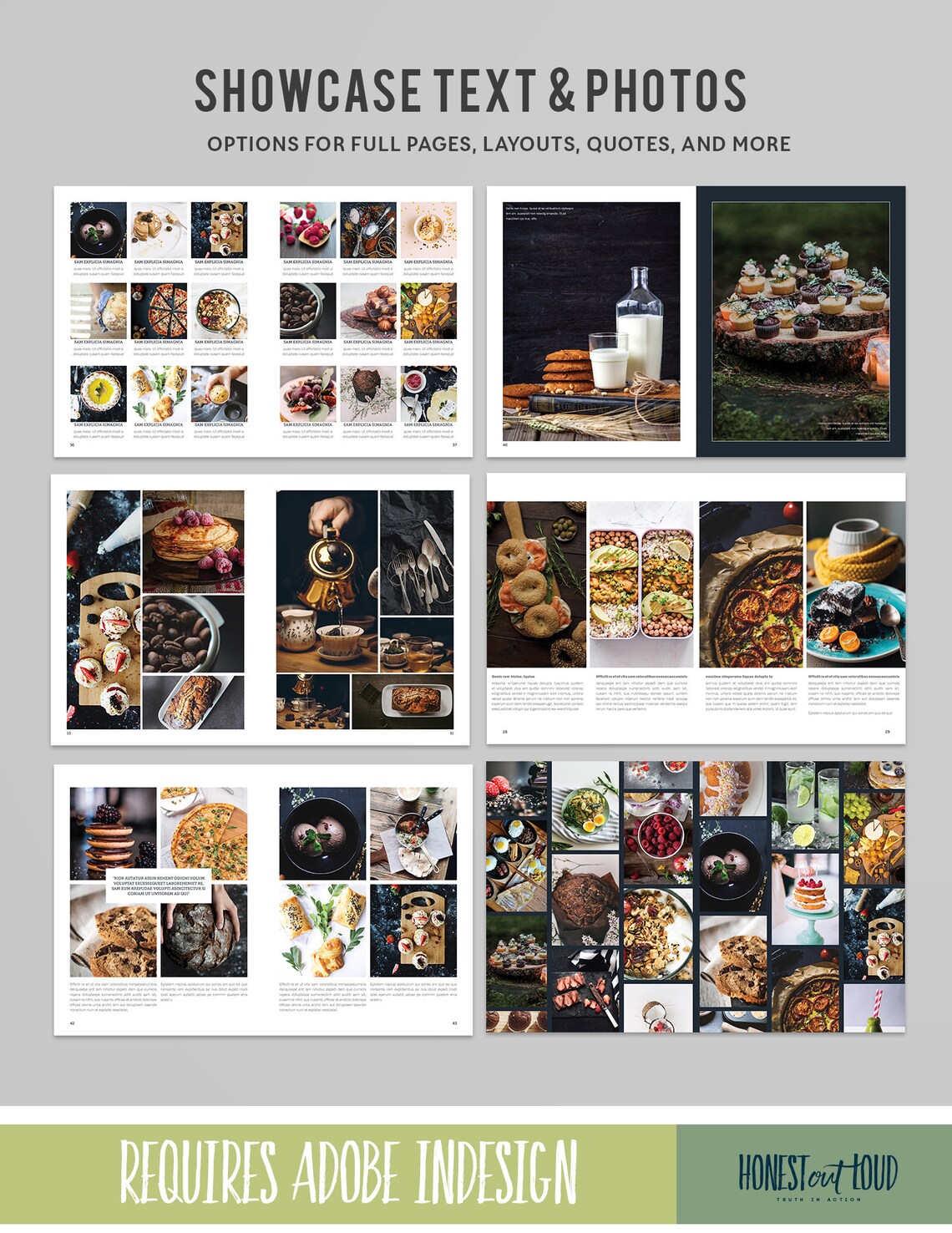 Cookbook Recipe Template for Adobe Indesign Instant Printable Download
