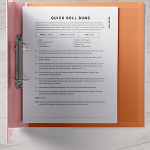 May include: A printable recipe card for Quick Roll Buns. The recipe card is white with black text and includes a list of ingredients and instructions. The recipe card is titled "Quick Roll Buns" and includes the prep time, cook time, and cool time. The recipe card also includes a note that the recipe requires Adobe Photoshop.