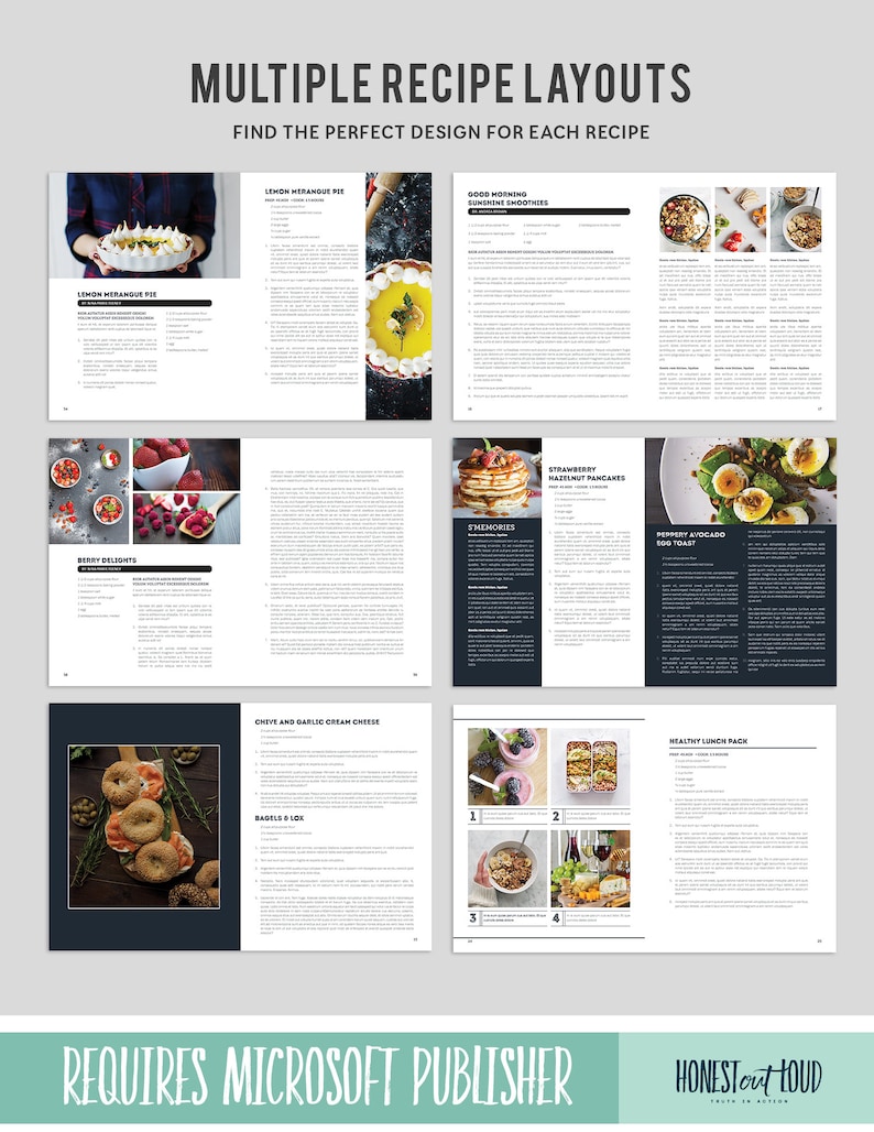 microsoft publisher recipe template