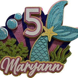 Mermaid cake topper