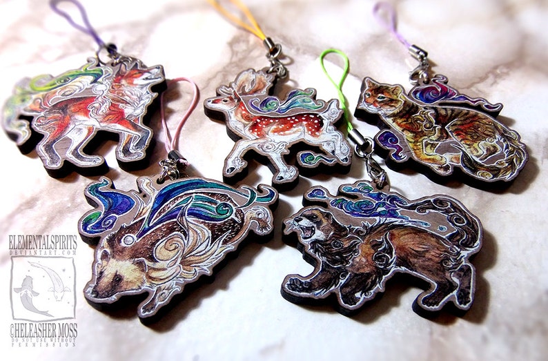 Animal Wooden Charms Cute Cat Keychains Keyring Laser Cut Gift Etsy