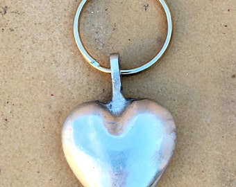 element13 - Solid Aluminum Heart Keychain - Made from Recycled Aluminum