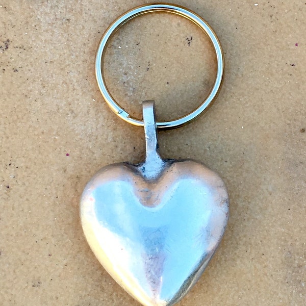 element13 - Solid Aluminum Heart Keychain - Made from Recycled Aluminum