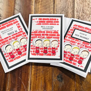 Lode Be Ancelle Racconto gravidanza Biglietto d'auguri carta fatta a mano femminista Resist WWJD Card Prochoice biglietto d'auguri per la fidanzata Lode Be