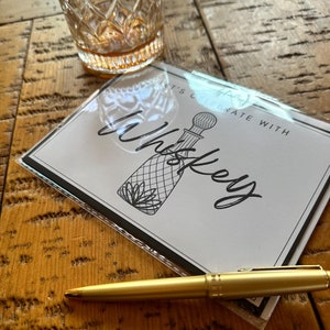 Biglietto di auguri di compleanno vecchio stile, regali per uomo del whisky, regali per fidanzato, regali per padre, regali per zio, regali per fratello, bevande scure