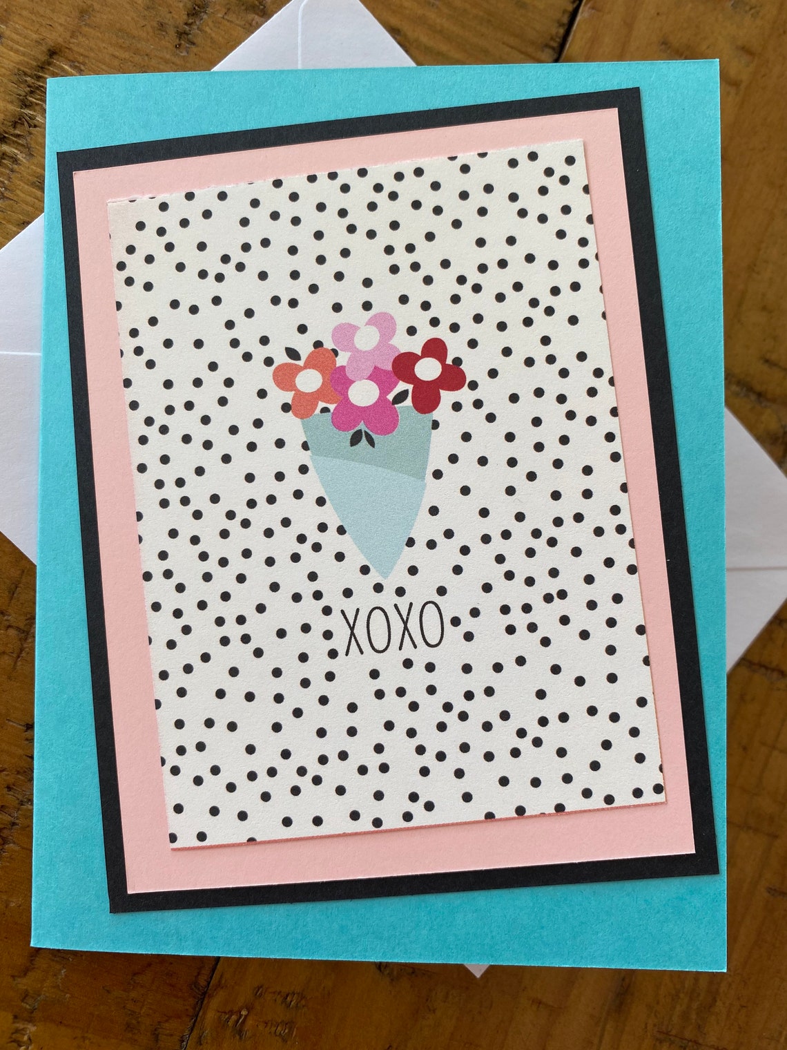 Birthday card happy birthday XOXO card flowers Etsy