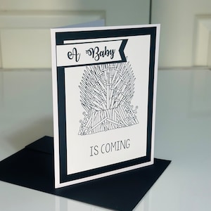 Juego de tronos anuncio de bebé anuncio personalizado GOT tarjeta anuncio de bebé un bebé viene Esperando anuncio de nacimiento de bebé