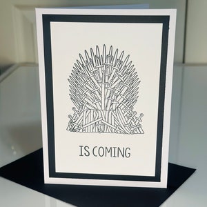 Games Of Thrones Der Thron Die sieben Königreiche Der Winter kommt kundenspezifische Bestellungen Geburtstagskarte mit Namen personalisiert