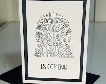 Games Of Thrones The Throne The seven kingdoms Winter is coming custom orders birthday card personalized with name