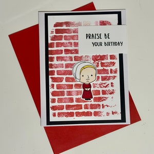 Praise Be Handmaids Tale Greeting card resist What Would June Do Praise Be Birthday card Handmaids Tale gift Dystopia Resist Under His Eye