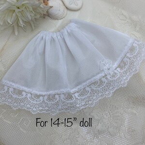 Doll crinoline in half slip style. Lingerie for 14 to 15 inch dolls. Doll clothes and accessories are ready to ship.