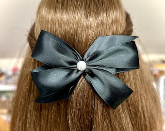 Satin Hair Bow set of 3 for dolls: Mini Bow Clips for 18” dolls and more