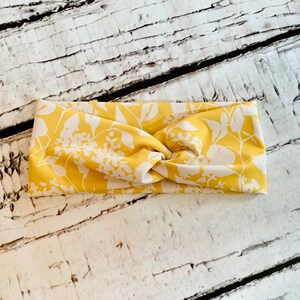 0-12 month Yellow Summer Twist Baby Headband