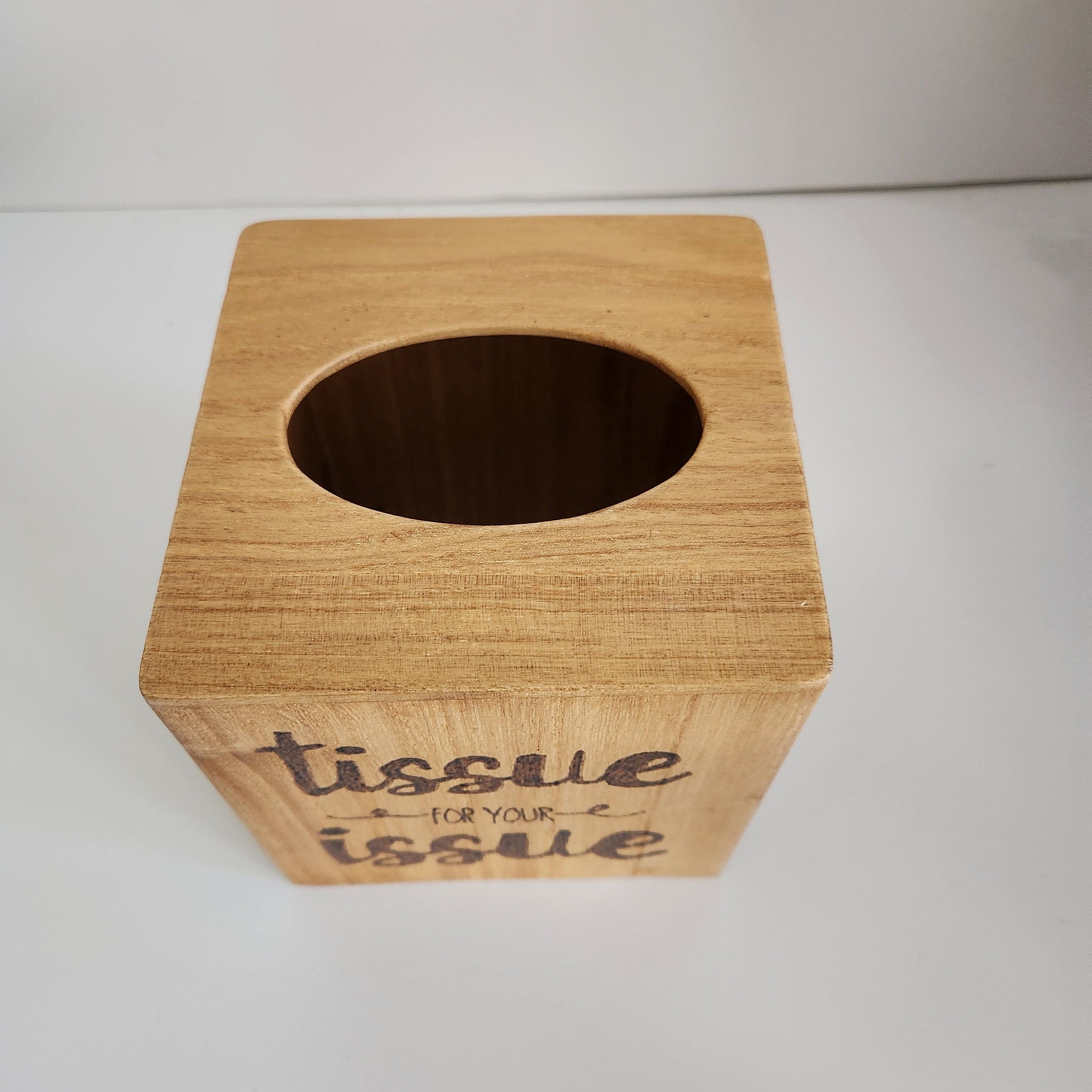 Wood Tissue Box Cover 