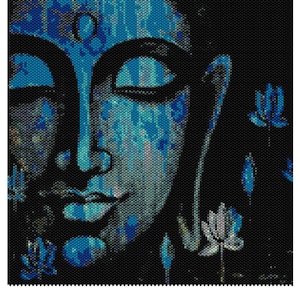 Reflect buddha  Peyote stitch tapestry pattern