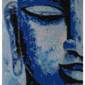 Big Blue Buddha peyote stitch tapestry pattern