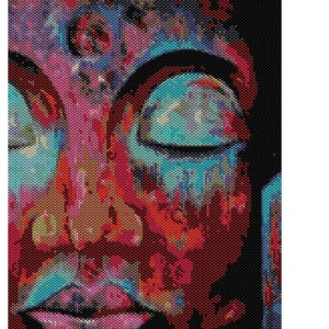 vibrant silence buddha peyote stitch tapestry pattern