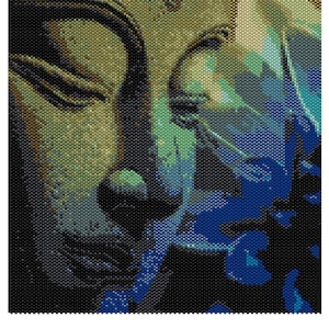 tranquil buddha peyote stitch tapestry pattern