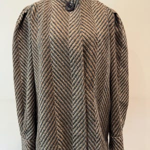 80s Herringbone Coat - Etsy