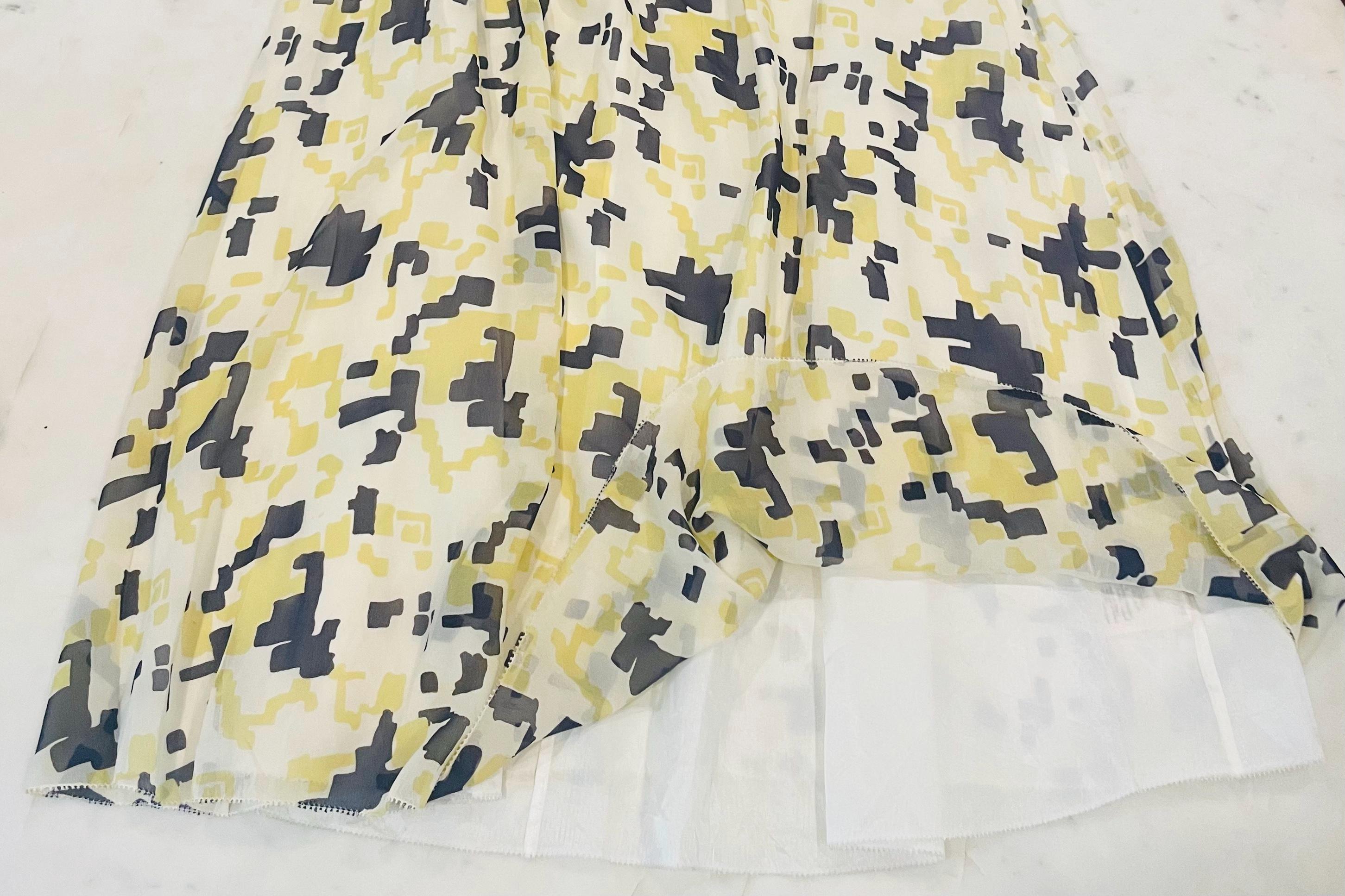 twenty8twelve silk dress Twenty8twelve Silk Dress • Geometric Print Ruffle Neck Shift • Boho Chic  Size 4