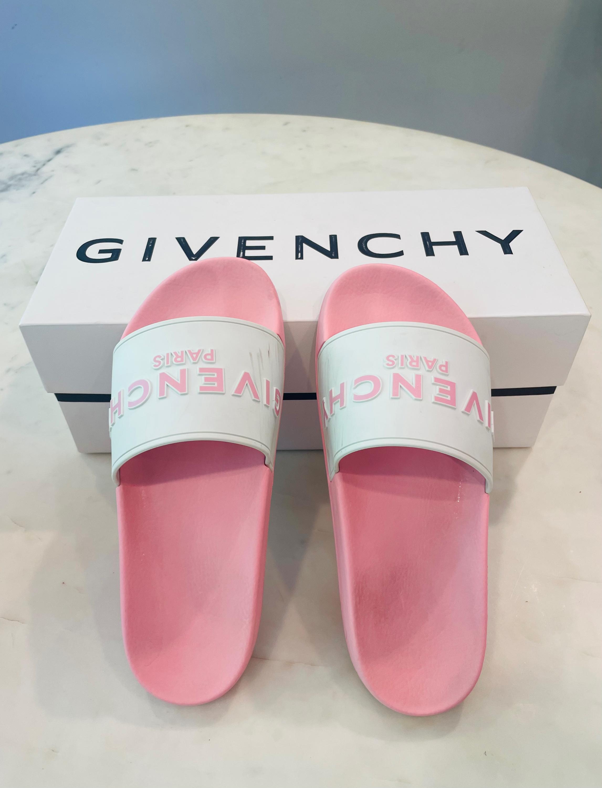 Givenchy Slide Sandals, Pink Pool Slides, Givenchy Rubber Sandals, Givenchy  Pink Slides - Etsy