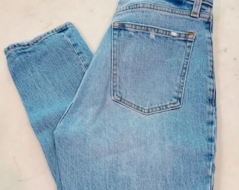 Abercrombie Y2K Distressed Skinny Jeans • Light Wash Grunge Denim (Size 26)