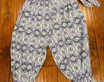Free People Harem Boho Pants, Tribal Print Pants Size S