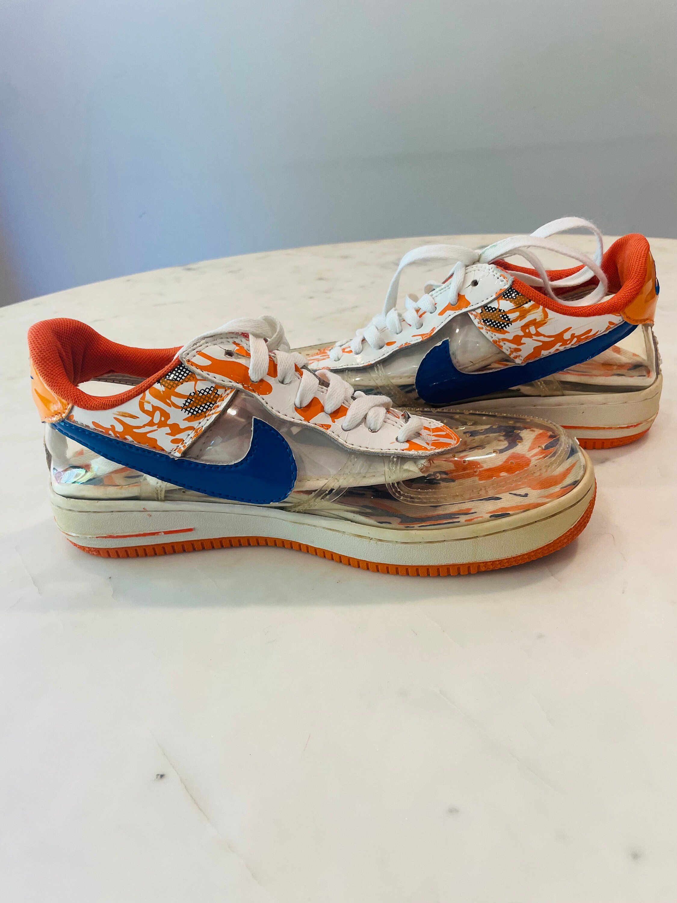 fully clear invisible nike air force ones