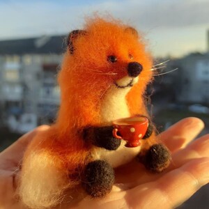 Felted Animals, Needle Felted Fox, Felt Fox, Needle Felted Animal