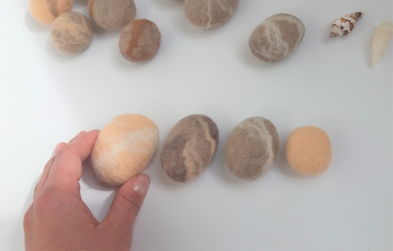 Felted Pebbles Wool Stones Felted Stones Wool Felted Stone Etsy