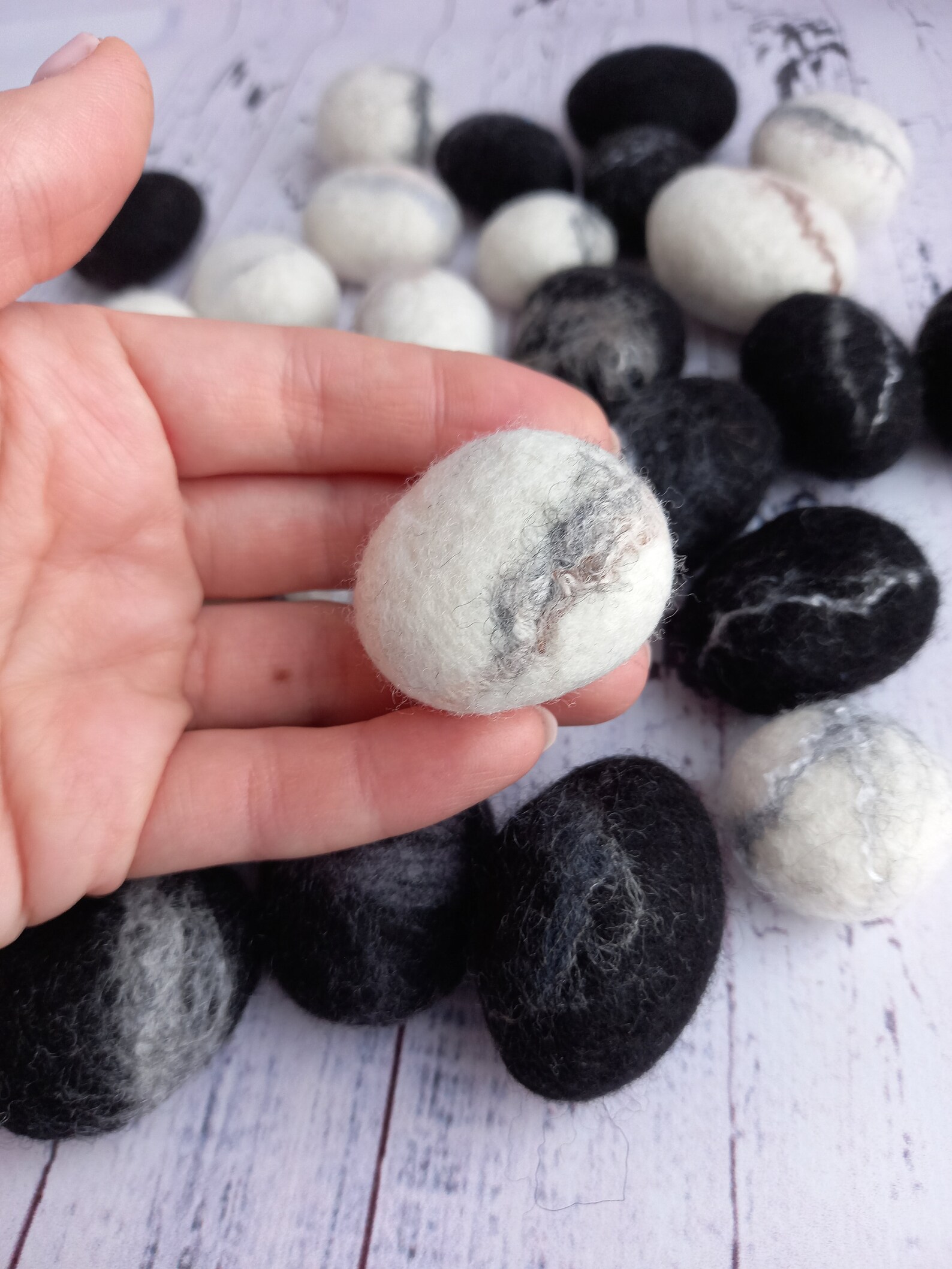 Felted Pebbles Wool Stones Felted Stones Wool Felted Stone Etsy UK