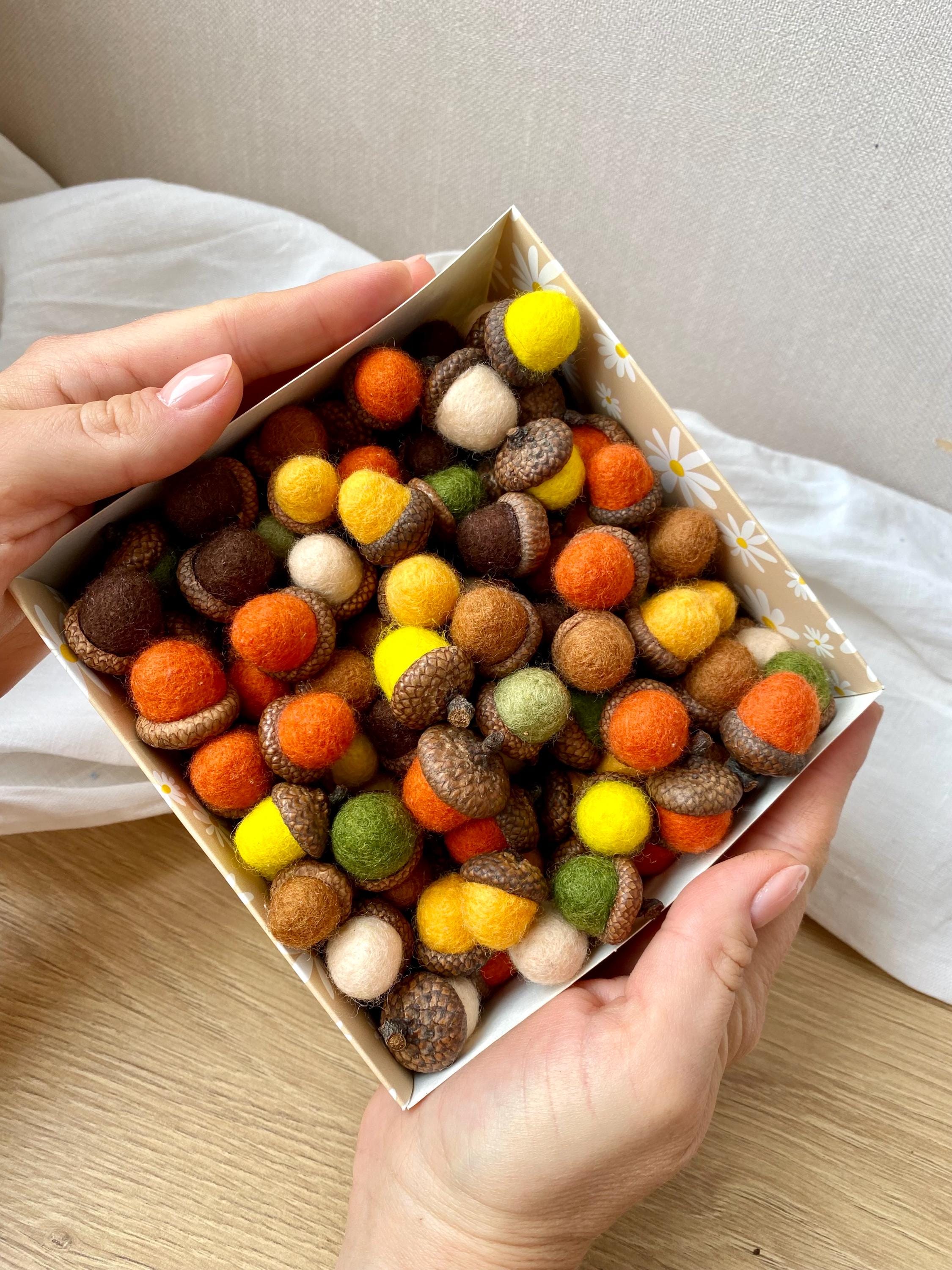 Felted Wool Acorns, Fall Decor, Wedding Handmade in Ukraine