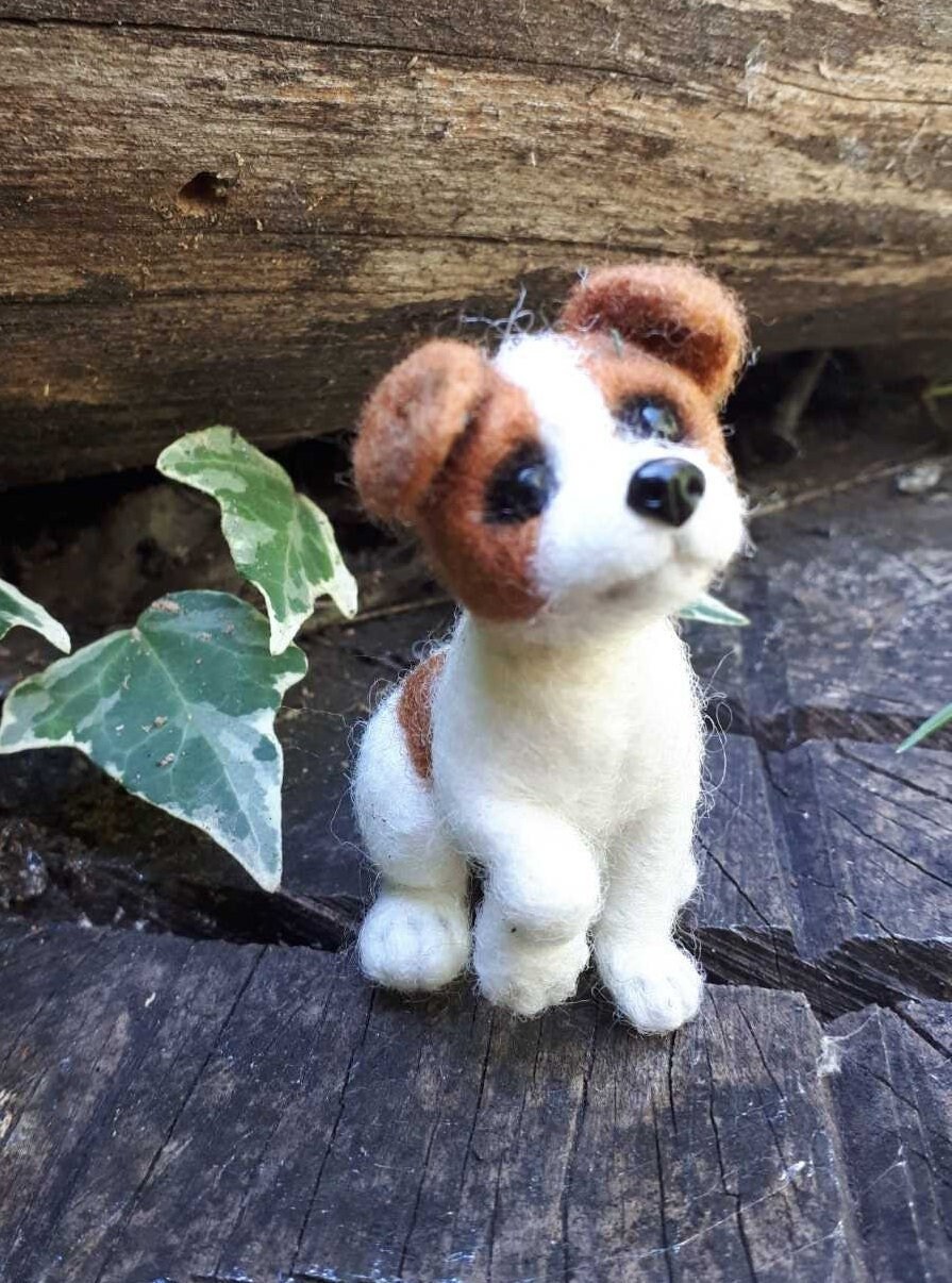 Tinny dog, Felted dog miniature, Toy for dollhouse, Needle felted puppy, Needle felted dog, Tiny collection, Felted puppy, Wool felted doggy