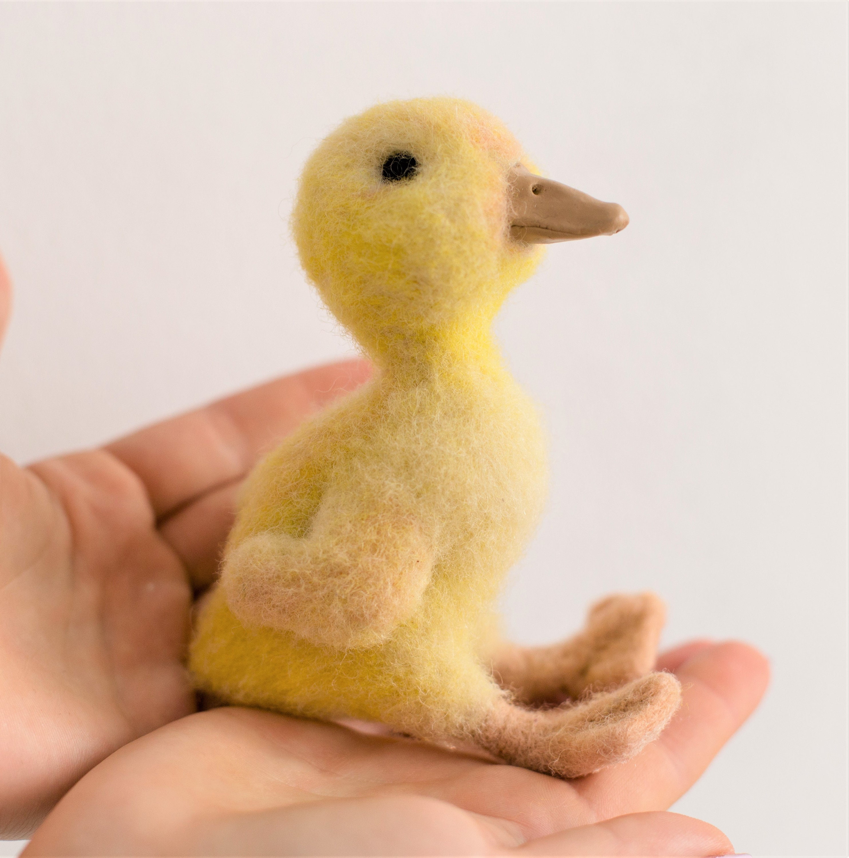 Felted duck Needle felted bird Felt Easter bird duckling Etsy