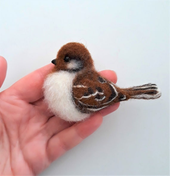 de fieltro pájaro Broche de de - Etsy España
