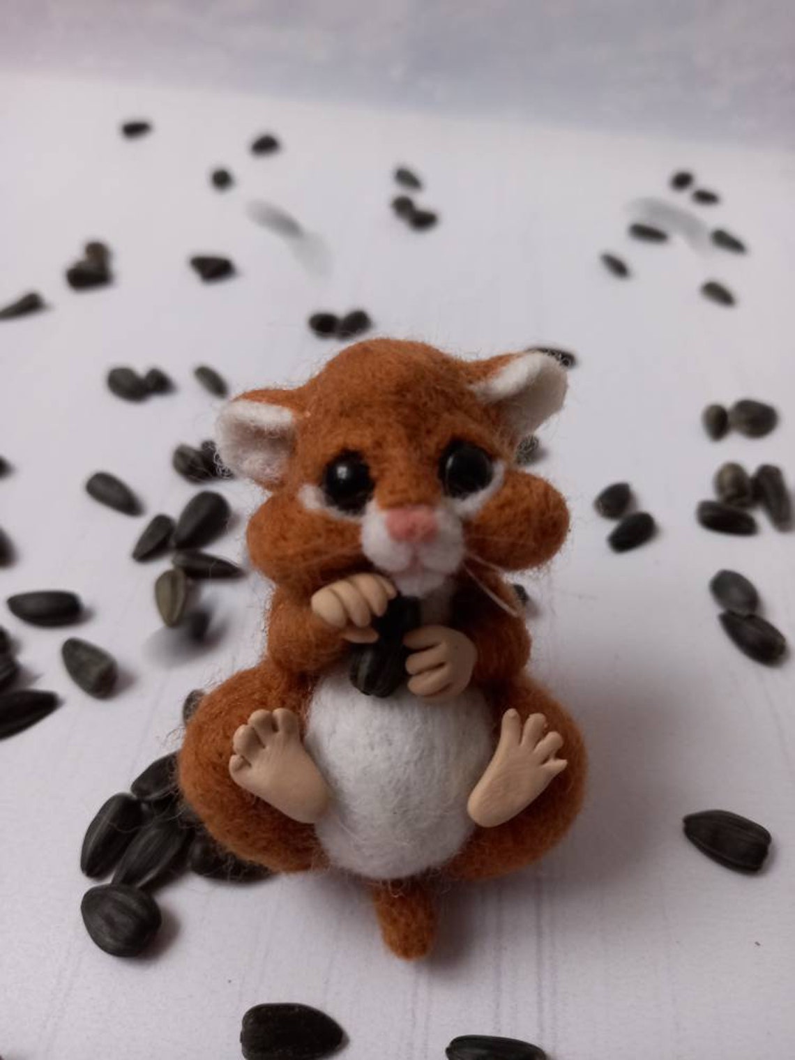Needle Felted Hamster Felted Animal Felt Hamster Needle Felt Etsy
