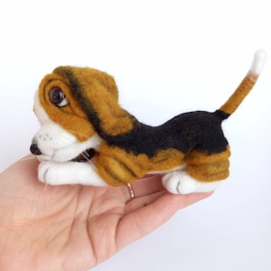 Needle felted puppy, Felted dog, Needle felted animal, Pet loss gift, Puppy sculpture, Wool felt animal, Needle felt dog, Wool felted doggy