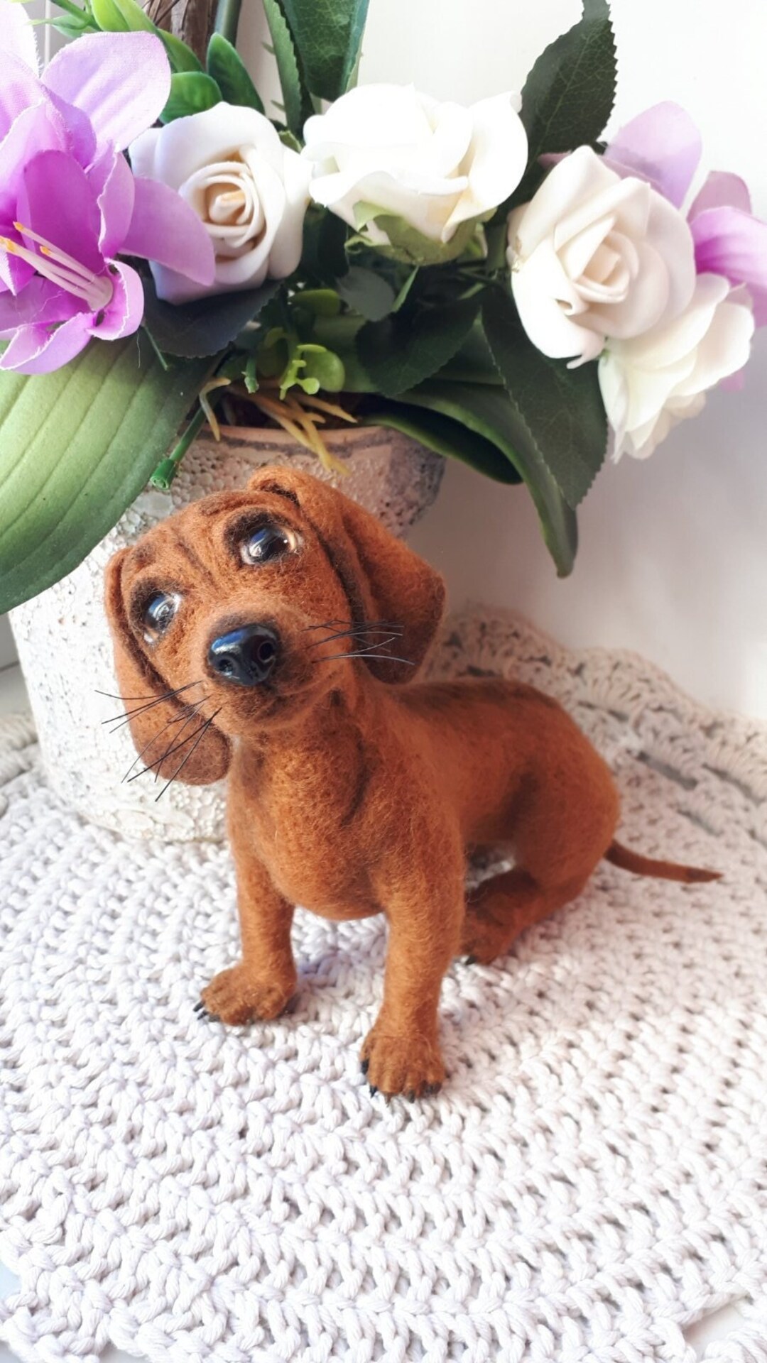 Felt Dog Needle Felted Dachshund Needle Felted Animal Pet Loss Etsy