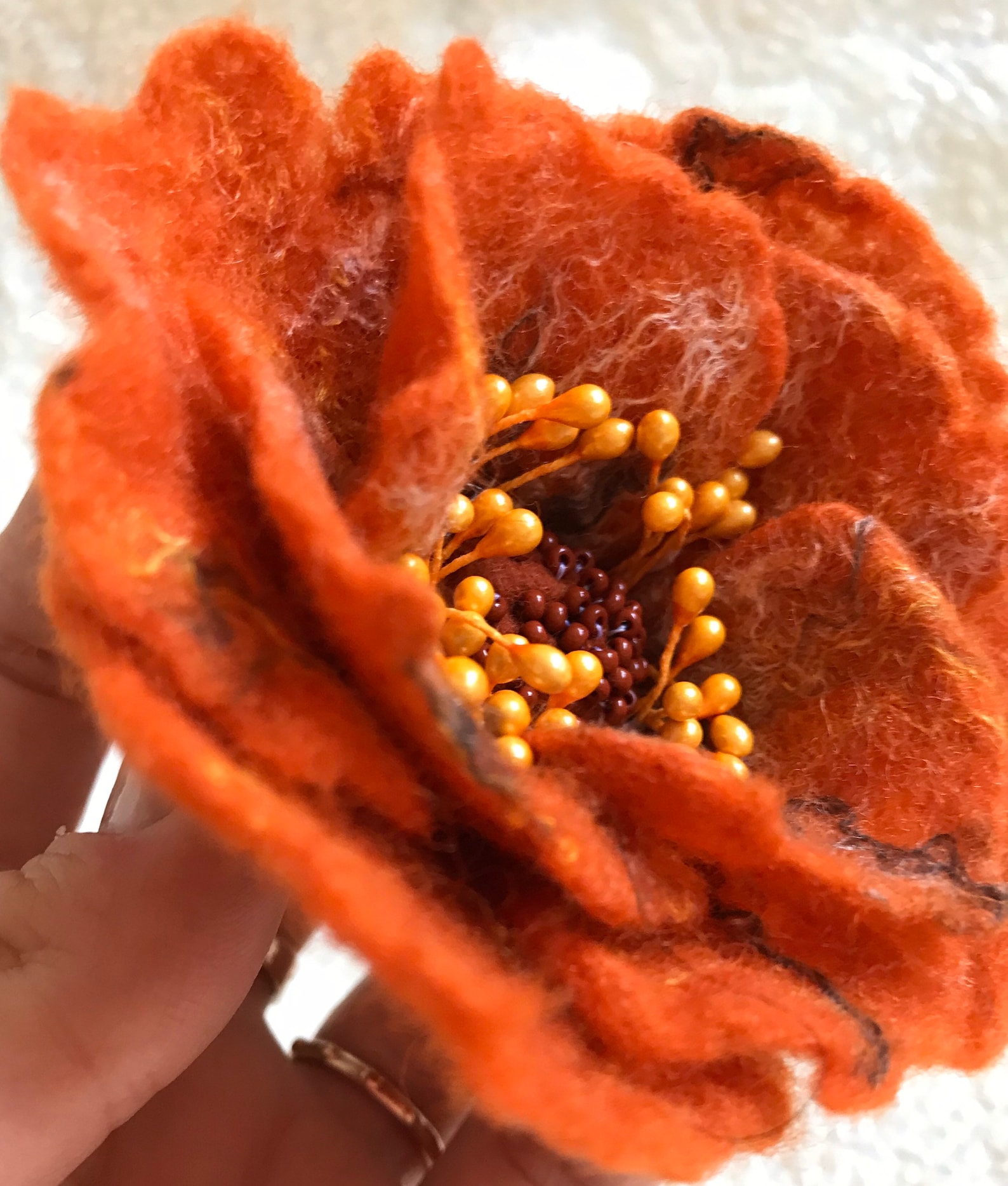 Set of 10 Felted Brooches Custom Felt Brooches Felted Flower Etsy