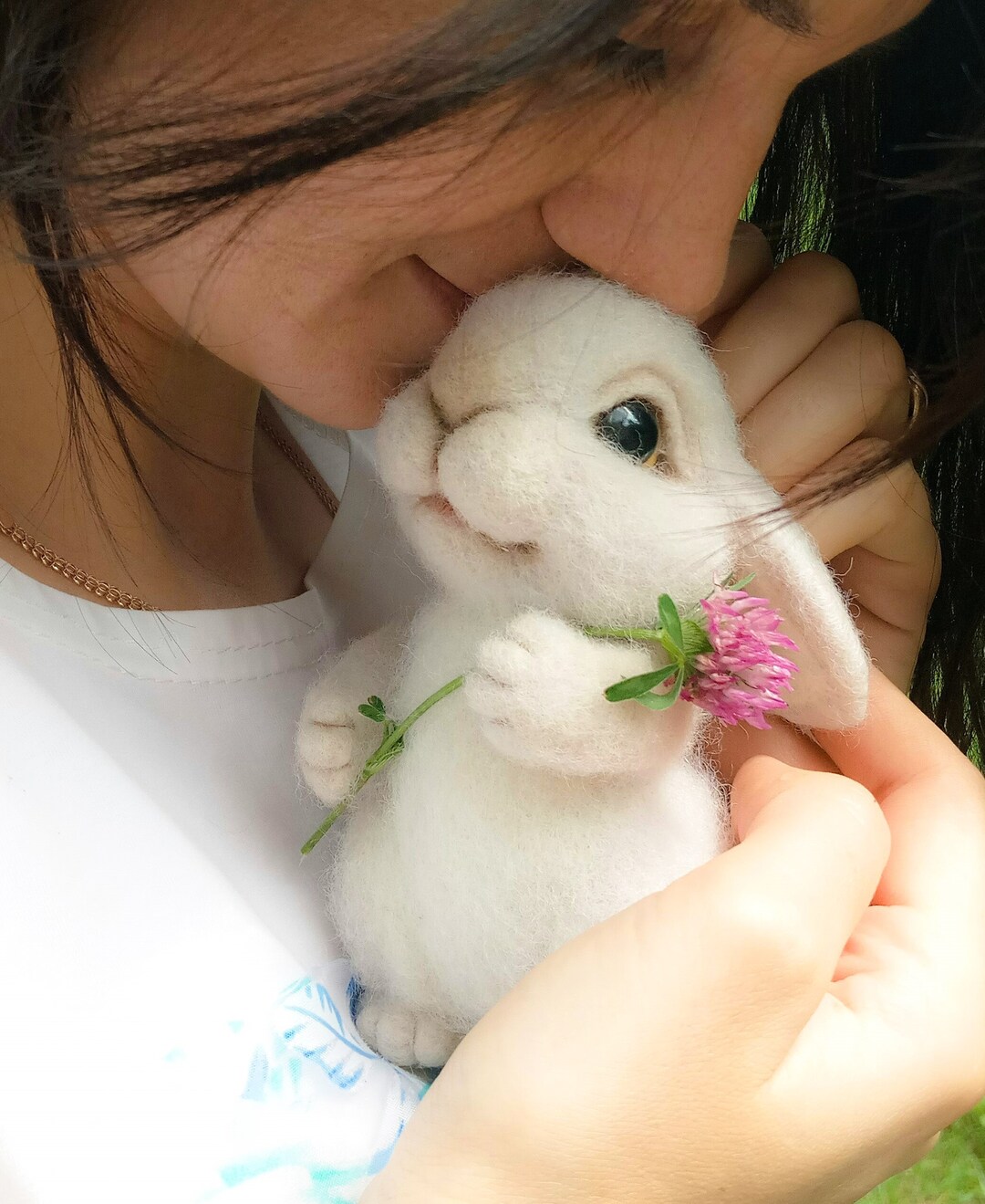 Needle Felted Hare: Handmade Wool Bunny Miniature Sculpture - Etsy UK
