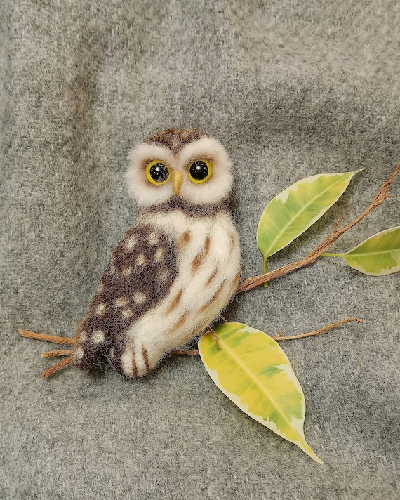 Felted Owl Brooch Needle Felted Bird Pin Felted Owl Owl Gift Needle Felt Animal Brooch Gift for Girl Felt Owl Pin Needle Felted Owl Brooch Etsy UK