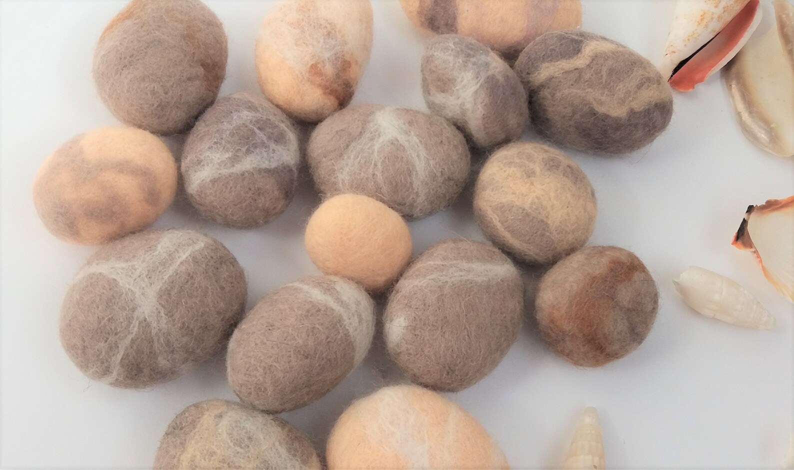 Felted Pebbles Wool Stones Felted Stones Wool Felted Stone Etsy
