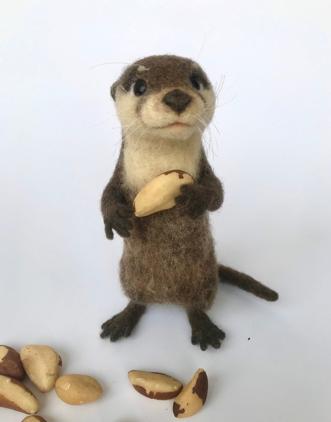 Felted Otter, Needle Felted Animal, Wool Felt Otter, Needle Felted