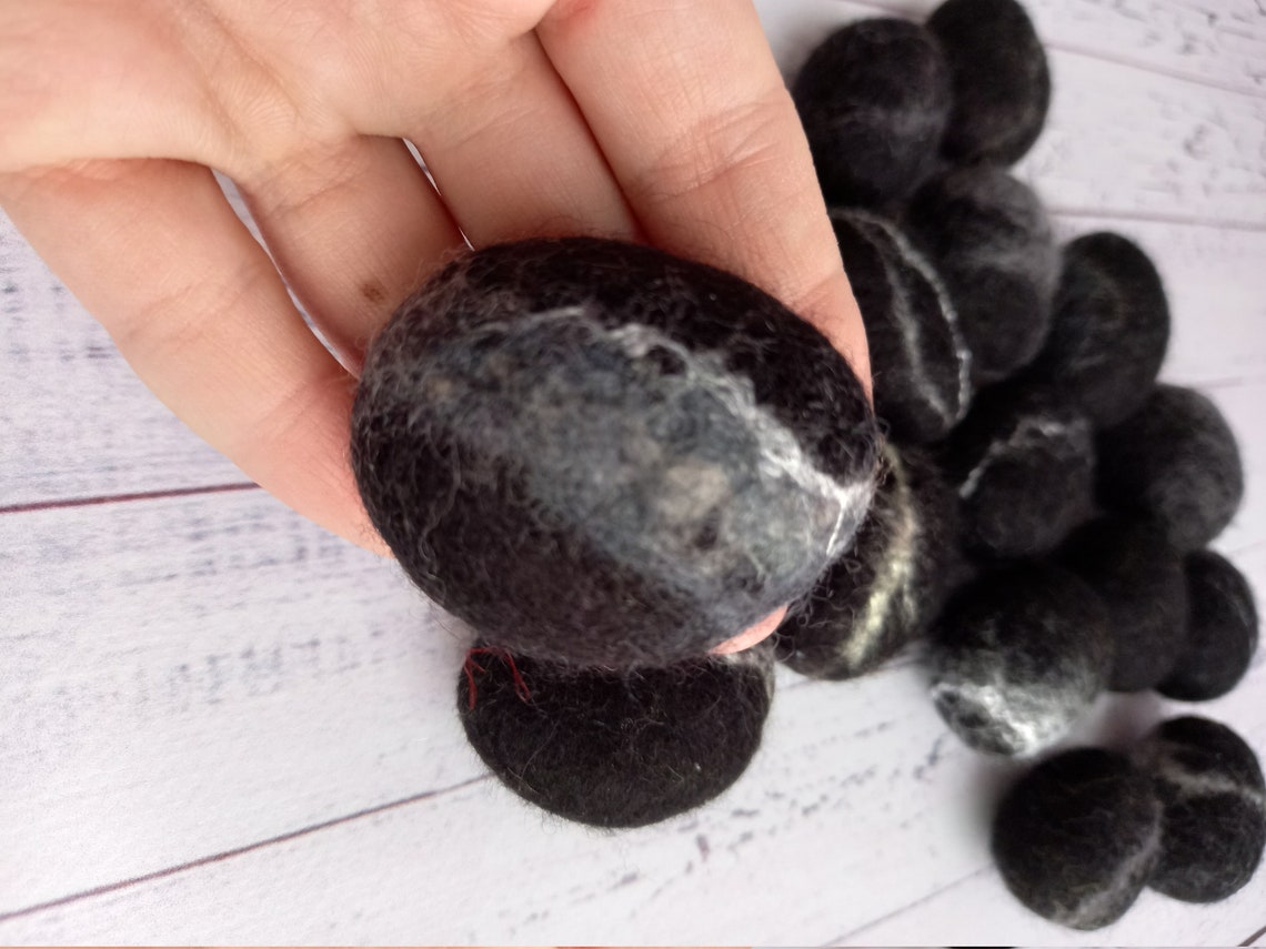 Felted Pebbles Wool Stones Felted Stones Wool Felted Stone Etsy