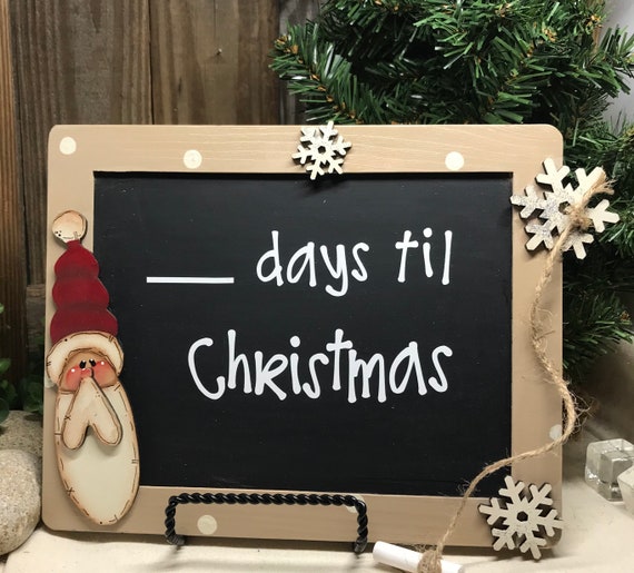 Download Free Christmas Countdown Chalkboard Days Til Christmas Advent Etsy SVG DXF Cut File