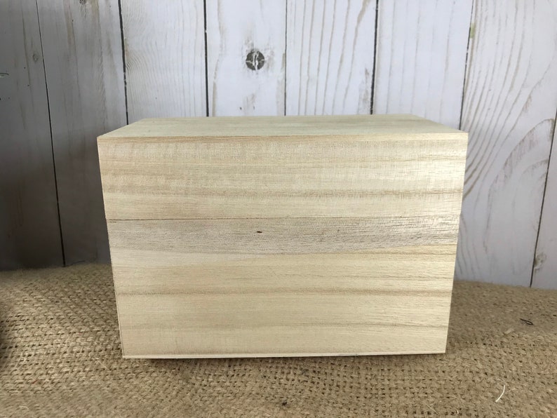 Unfinished wood RECIPE BOX 4 x 6 DIY project Etsy
