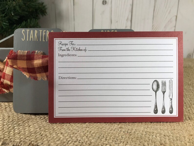 perfect for beginner cook Open style 4 x 6 RECIPE Box includes Dividers and 24 recipe cards