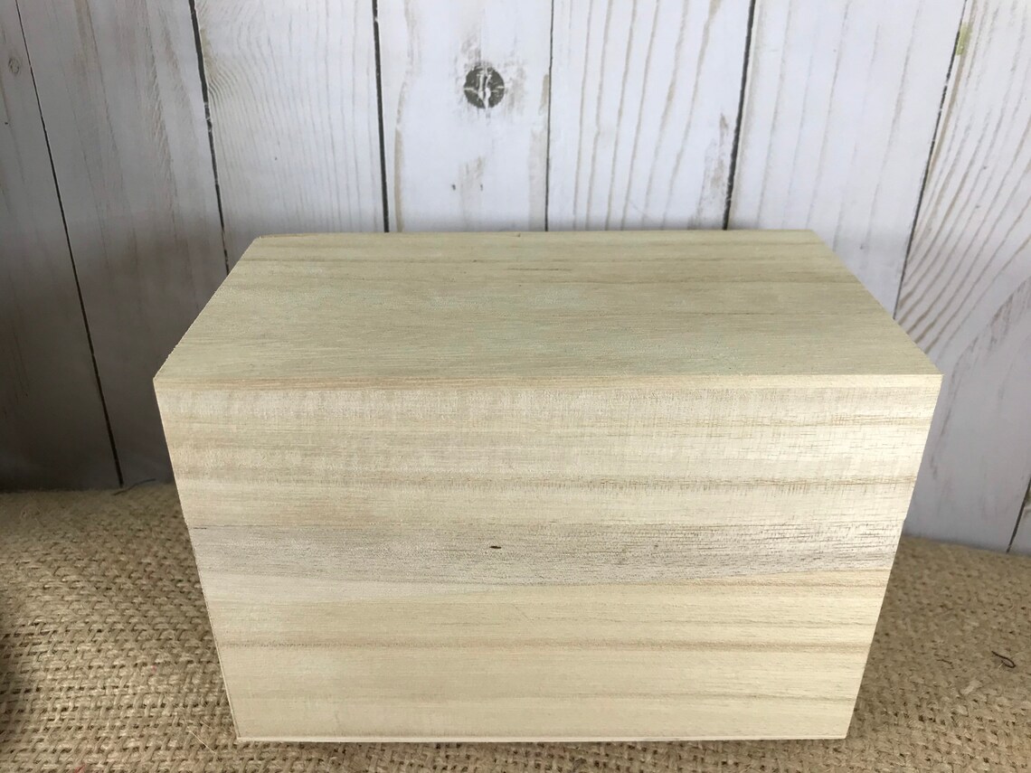 Unfinished Wood RECIPE BOX 4 X 6 DIY Project Etsy