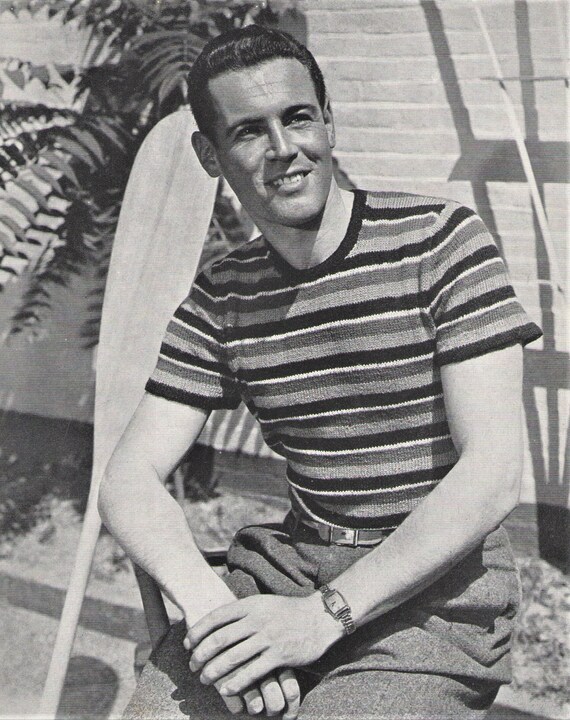 1940s Mens Vintage Knitting Pattern Etsy