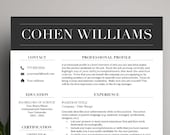 Professional Resume Template, Cover Letter, CV Template (Instant Download)